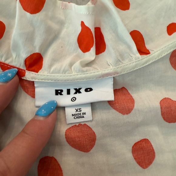 Coquette girl polka dot kimono dressing gown white duster romantic RIXO XS - Picture 3 of 5